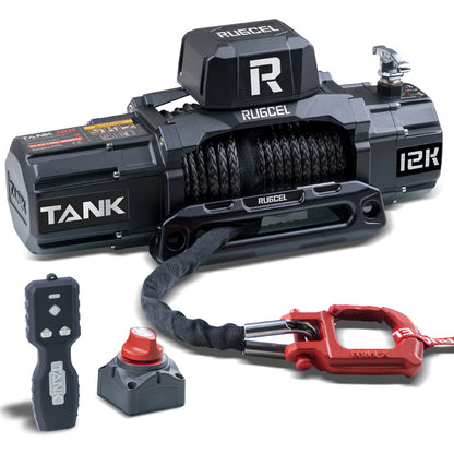 RUGCEL TANK WINCH 12000LB Black Rope