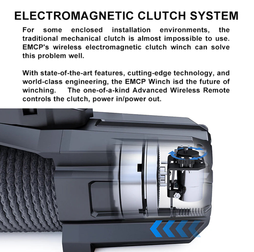 RUGCEL EMCP 13,500LB WINCH WITH SYNTHETIC ROPE