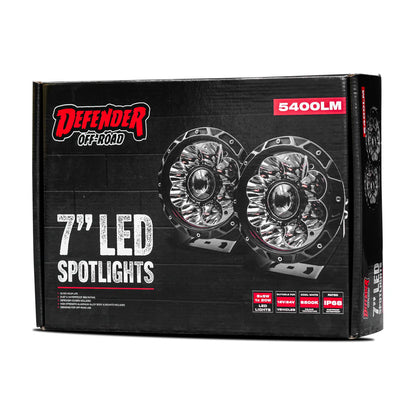 Defender 7 Inch LED Spotlights 10,800 Lumen