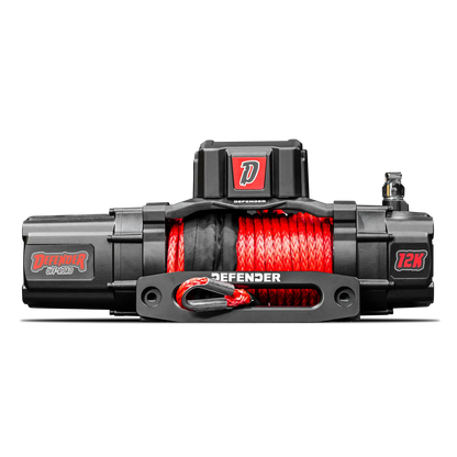 Defender Shield Electric Winch 12,000lb - Wireless Remote - Synthetic Rope