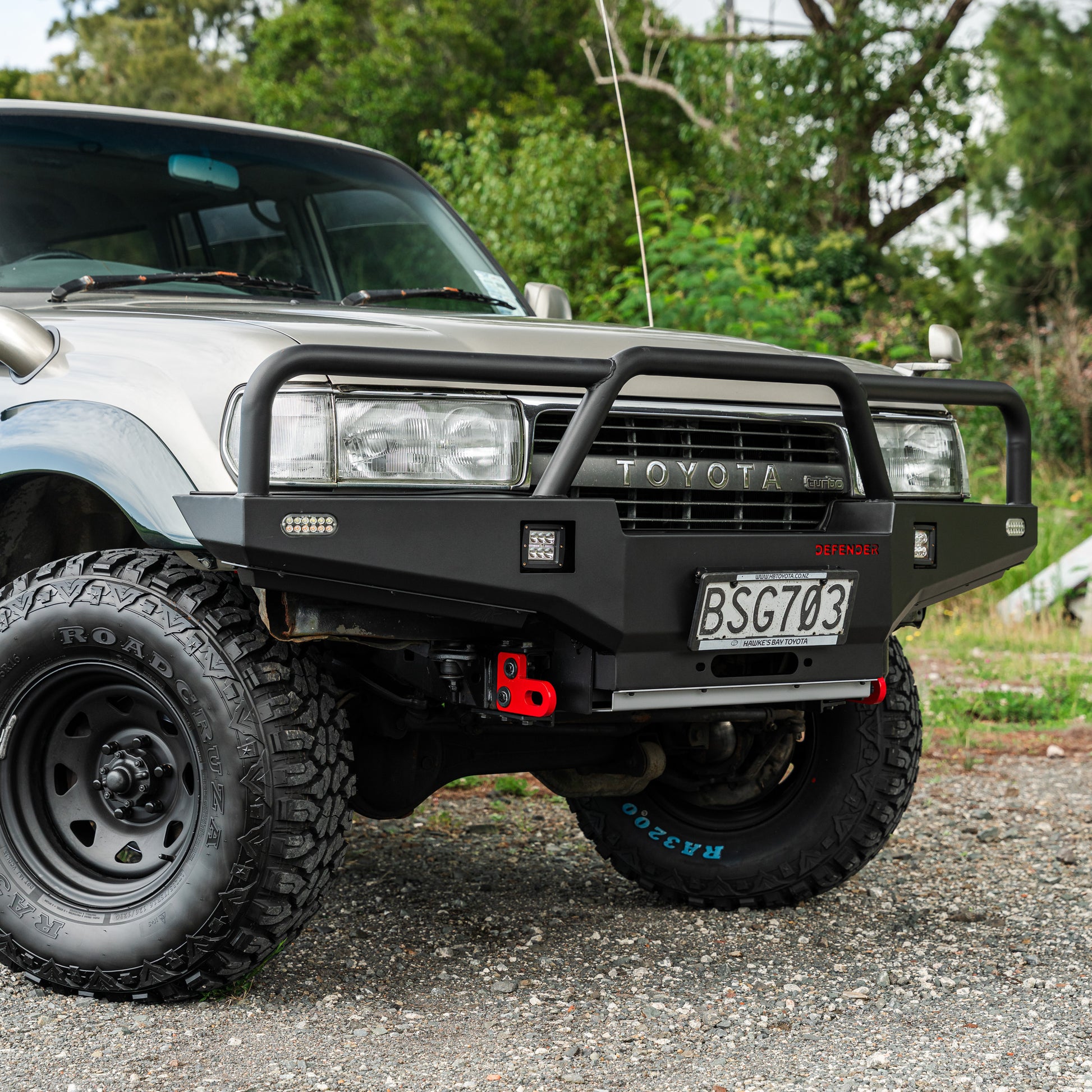 SHIELD Off-Road Triple Loop Bull-Bar to suit Toyota Land Cruiser 80 Series 1990 - 1997 - view 3