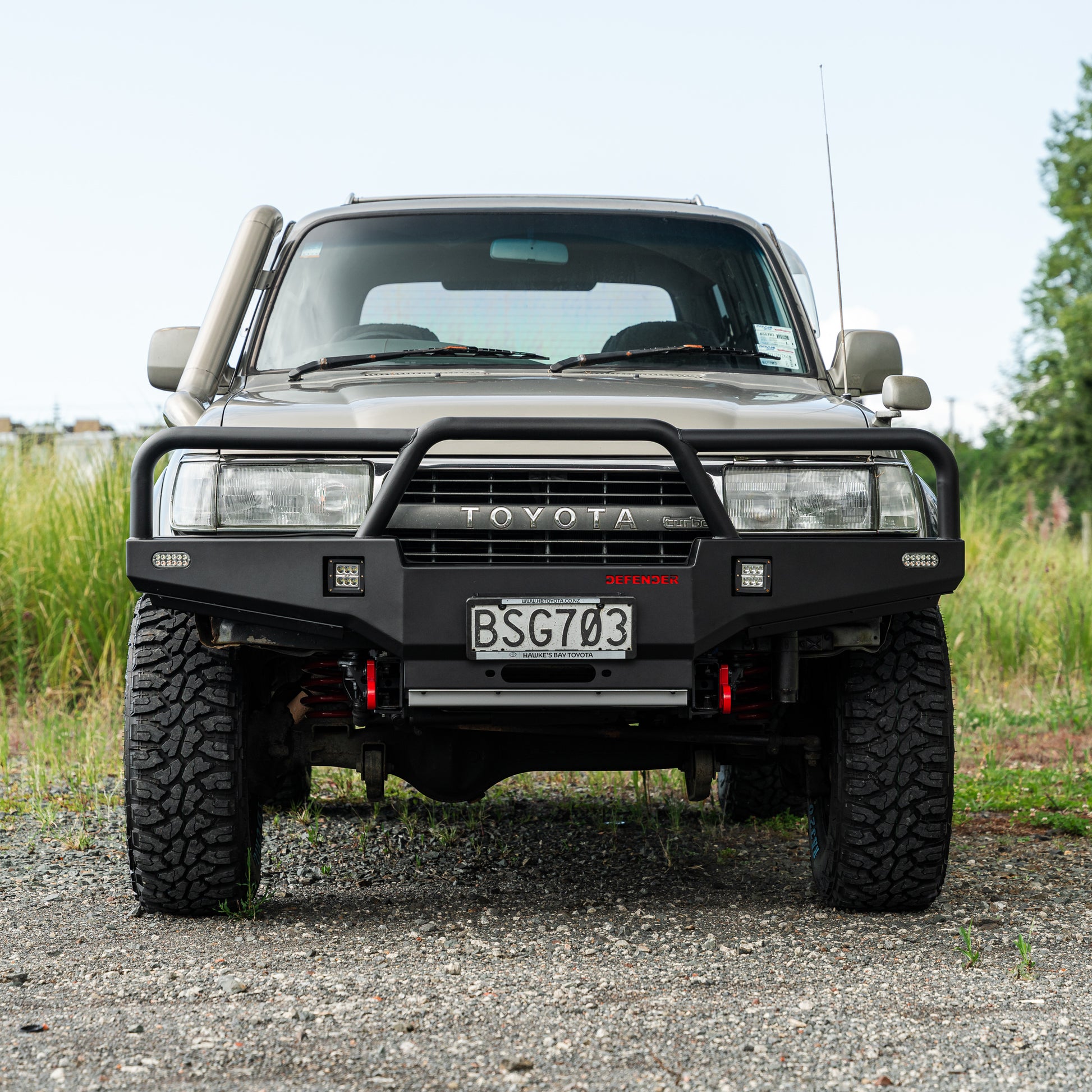 SHIELD Off-Road Triple Loop Bull-Bar to suit Toyota Land Cruiser 80 Series 1990 - 1997 - view 2