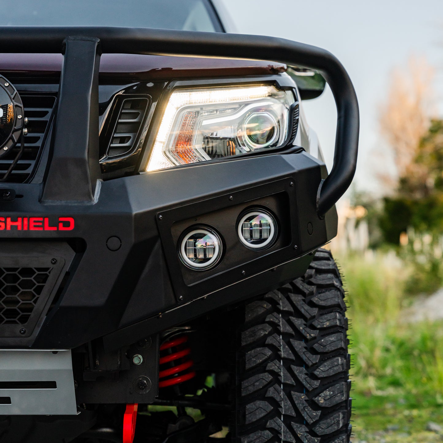 SHIELD Off-Road Triple Loop Bull-Bar to suit Nissan Navara 2015 - 2021 - view 4