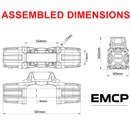 RUGCEL EMCP 13,500LB WINCH WITH SYNTHETIC ROPE