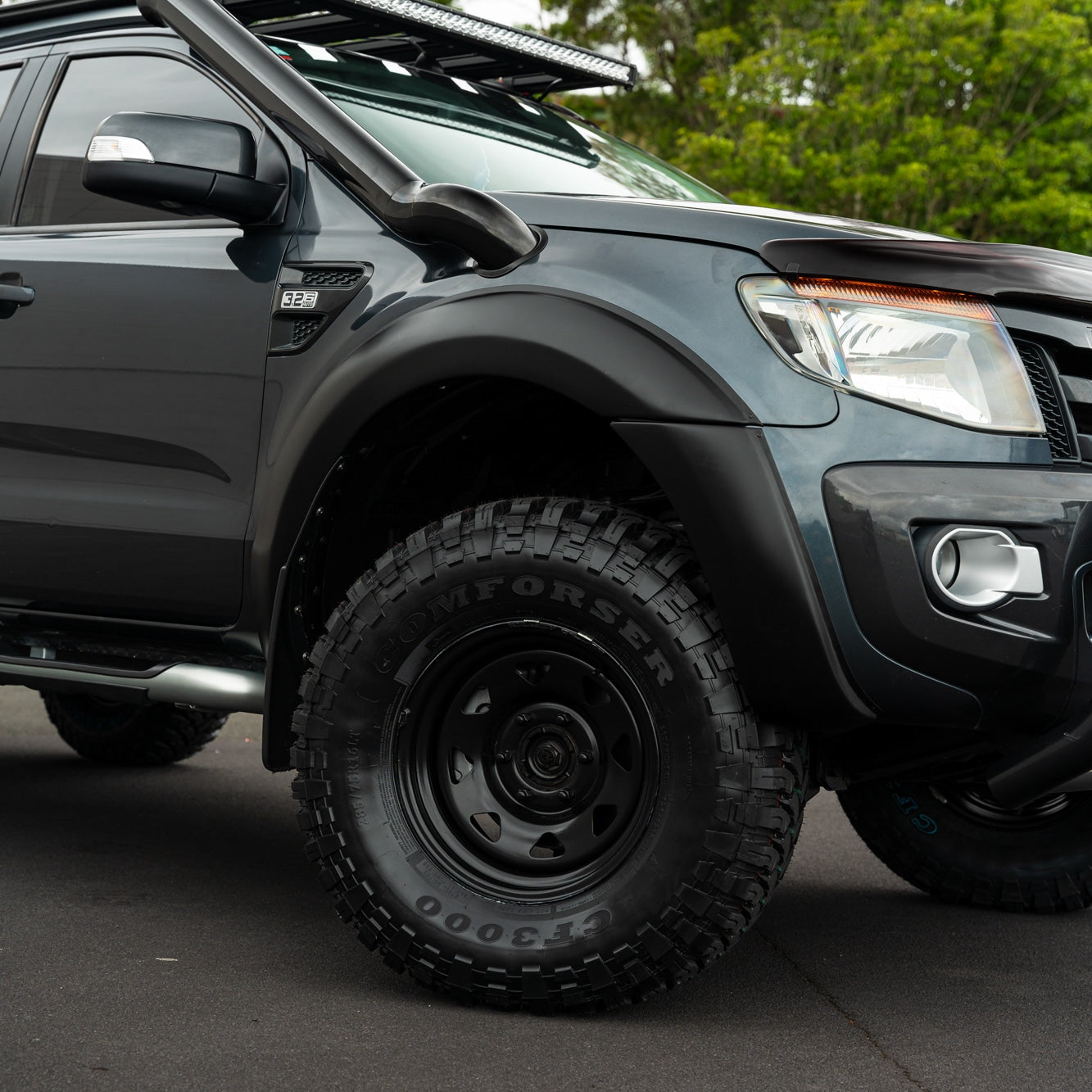 SHIELD Off-Road Smooth Style Fender Flares to suit Ford Ranger PX1 2012 - 2015 - view 3